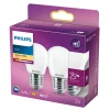 Led ^ Philips 2-PAK MAT LED PÆRE KRONE E27 2W