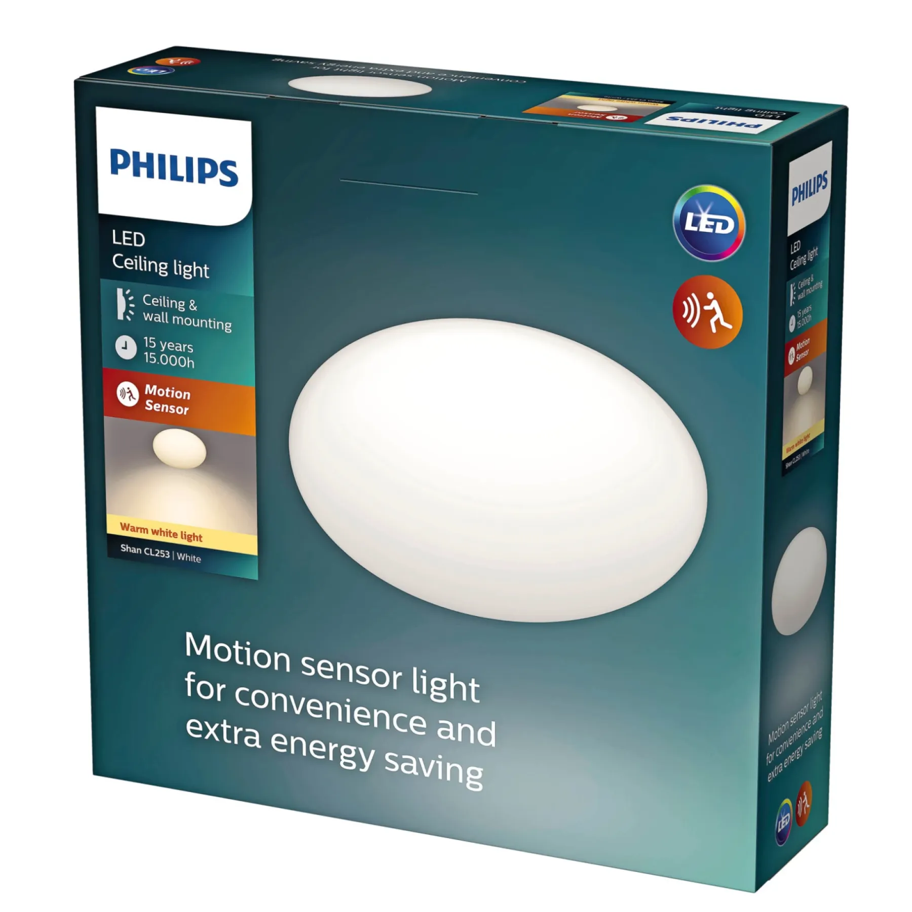 Plafonder ^ Philips SHAN PLAFOND 12W HVID 26 CM
