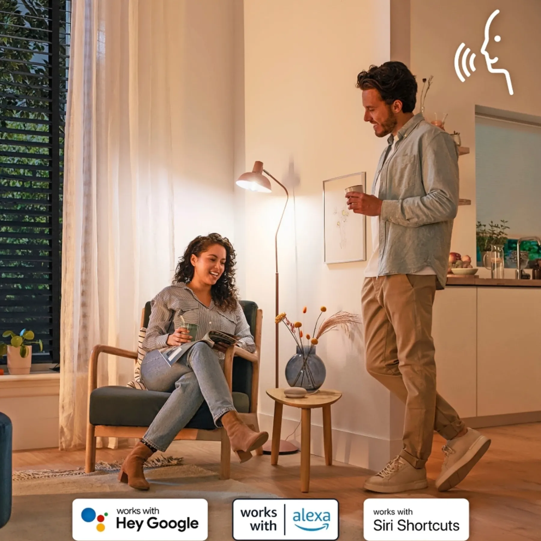 Smart Belysning ^ Philips Smart COLOR LED PÆRE E14 KRONE 5W