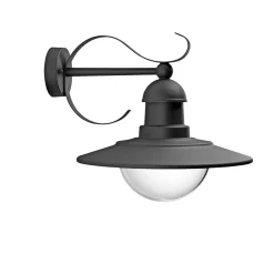 Væglamper Ude ^ Philips TOPIARY UDENDØRS VÆGLAMPE SORT 60W