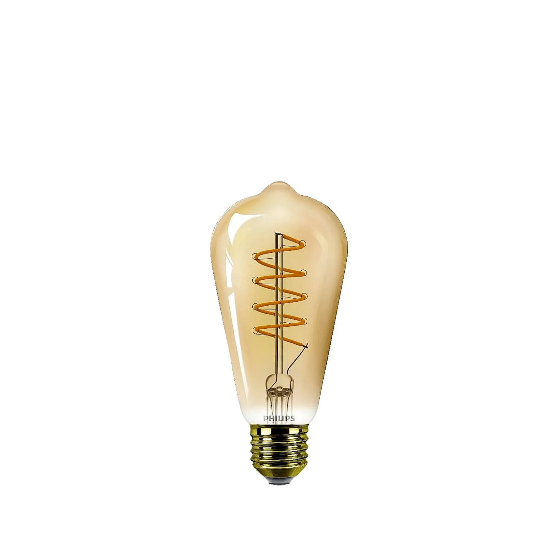Dekorationspærer ^ Philips VINTAGE DÆMPBAR GULD DEKOPÆRE DRÅBEFORMET E27 4W