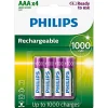 AAA GENOPLADELIGT BATTERI 4 STK/PK>Philips Outlet
