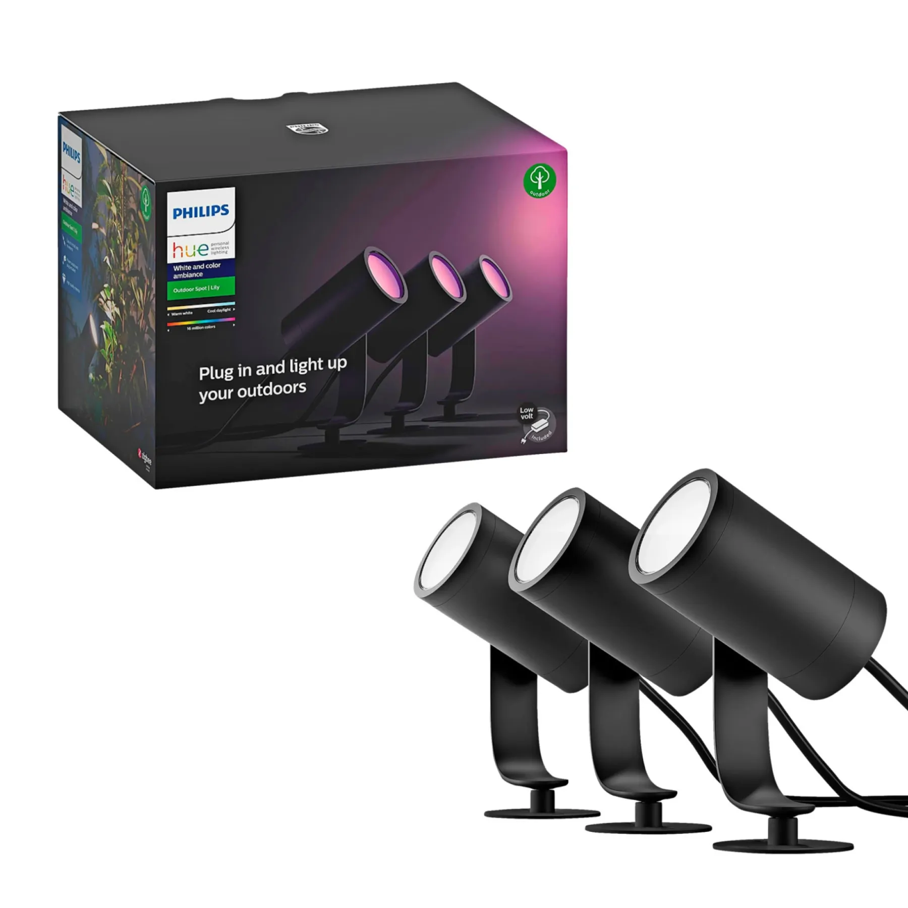 WCA LILY BASIS SPOTLAMPE SORT INTEGRERET LED 8W>Philips Hue New