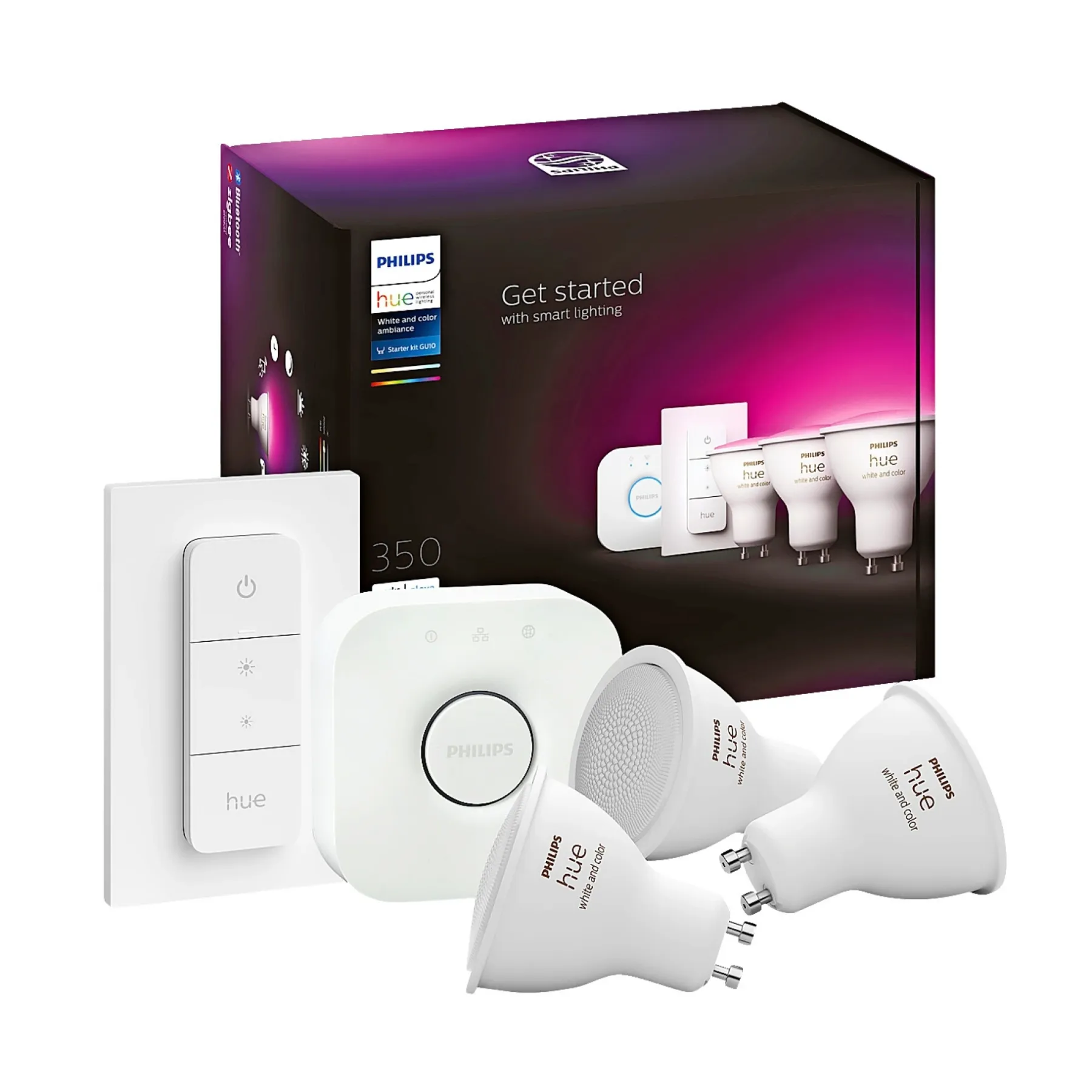 WCA 3 X GU10, BRIDGE & DIM. SWITCH STARTSÆT>Philips Hue Sale