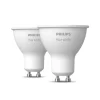 W 2-PAK SMART LED PÆRE GU10 SPOT 5W>Philips Hue Hot