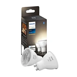 W 2-PAK SMART LED PÆRE GU10 SPOT 5W>Philips Hue Hot