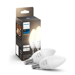 W 2-PAK SMART LED PÆRE E14 KERTE 6W>Philips Hue Clearance