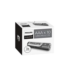 INDUSTRIAL ALKALINE AAA BATTERI 10 STK/PAK>Philips Clearance