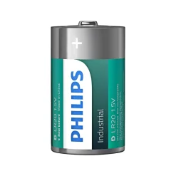 INDUSTRIAL ALKALINE D BATTERI 10 STK/PAK>Philips Online