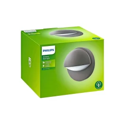JUNE UDENDØRS VÆGLAMPE ANTRACIT 12W>Philips Best