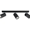 KOSIPO 3 SPOTLAMPE SORT GU10 3X5,5W>Philips Discount