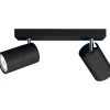 KOSIPO 2 SPOTLAMPE SORT GU10 2X5,5W>Philips Best