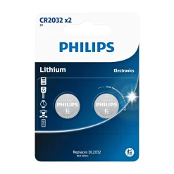 LITIUM CR2032 KNAPCELLE BATTERI 2 STK/PAK>Philips Best