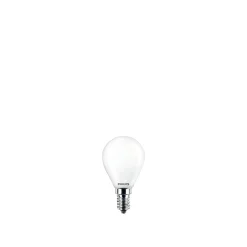 2-PAK MAT LED PÆRE KRONE E14 4W>Philips