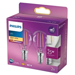 P45 LED PÆRE STANDARD E14 2W>Philips Hot