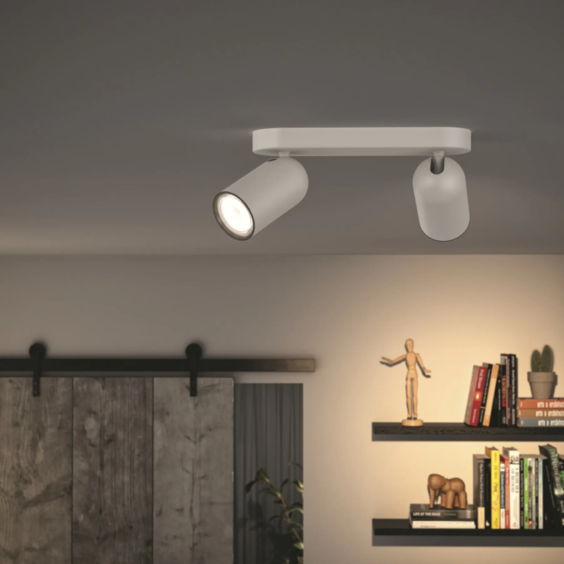 PONGEE 2 SKINNESPOT HVID GU10 2X5,50W>Philips New