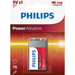 POWER ALKALINE 9V BATTERI 1 STK/PAK>Philips Hot