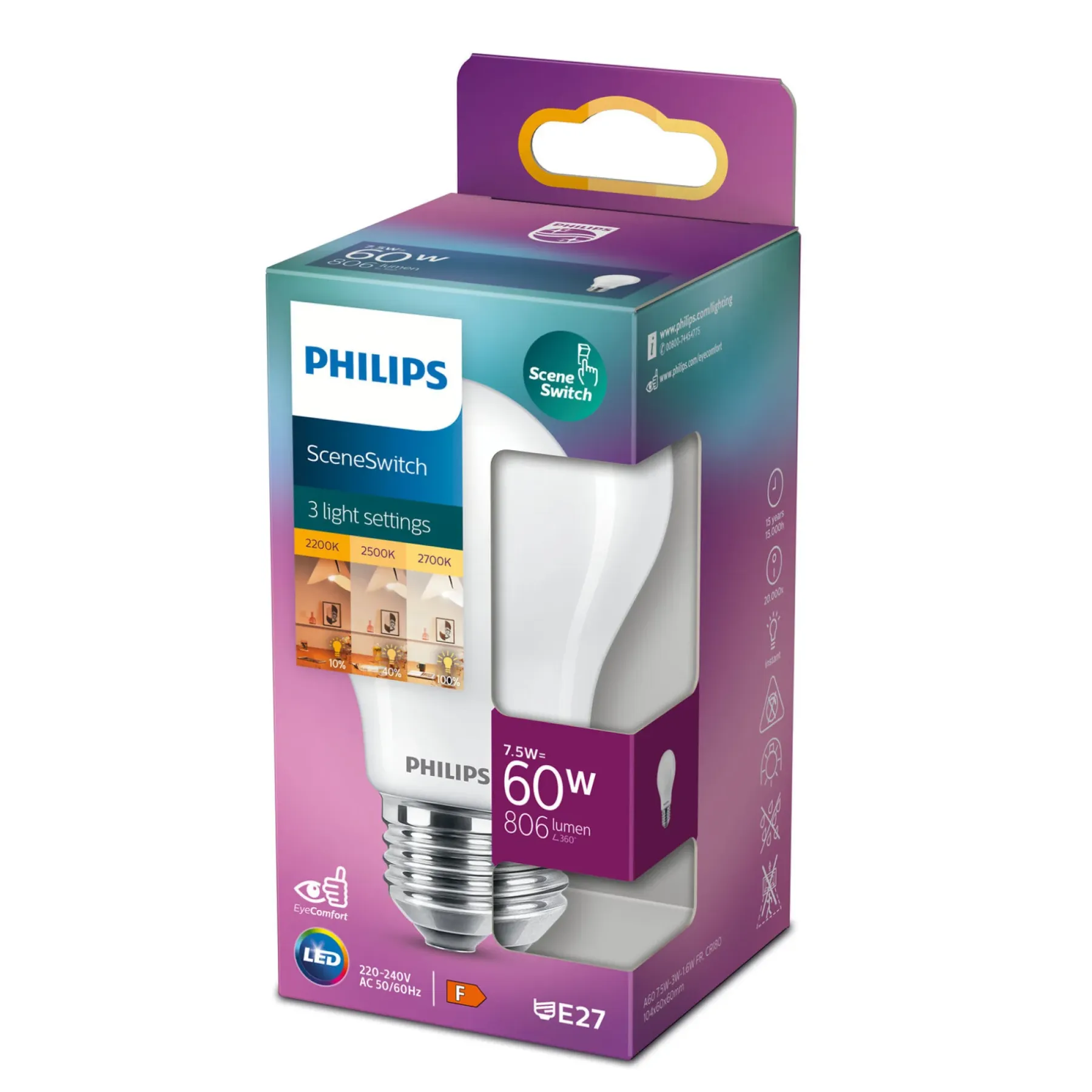 SCENESWITCH LED PÆRE STANDARD E27 8W>Philips Online