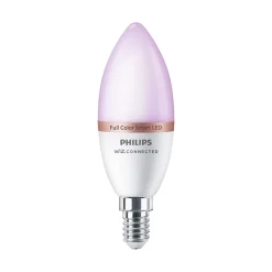 COLOR LED PÆRE E14 KERTE 5W>Philips Smart Best