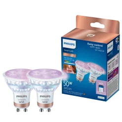 COLOR 2-PAK LED PÆRE GU10 SPOT 5W>Philips Smart Online