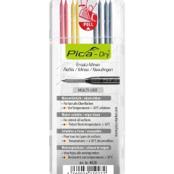 Skriveredskaber ^ Pica 3030 8 STK REFILL RØD/GUL/GRÅ