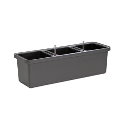 TRIO SELVVANDENDE PLANTEKASSE M/HJUL ANTRACIT>Pindstrup Discount