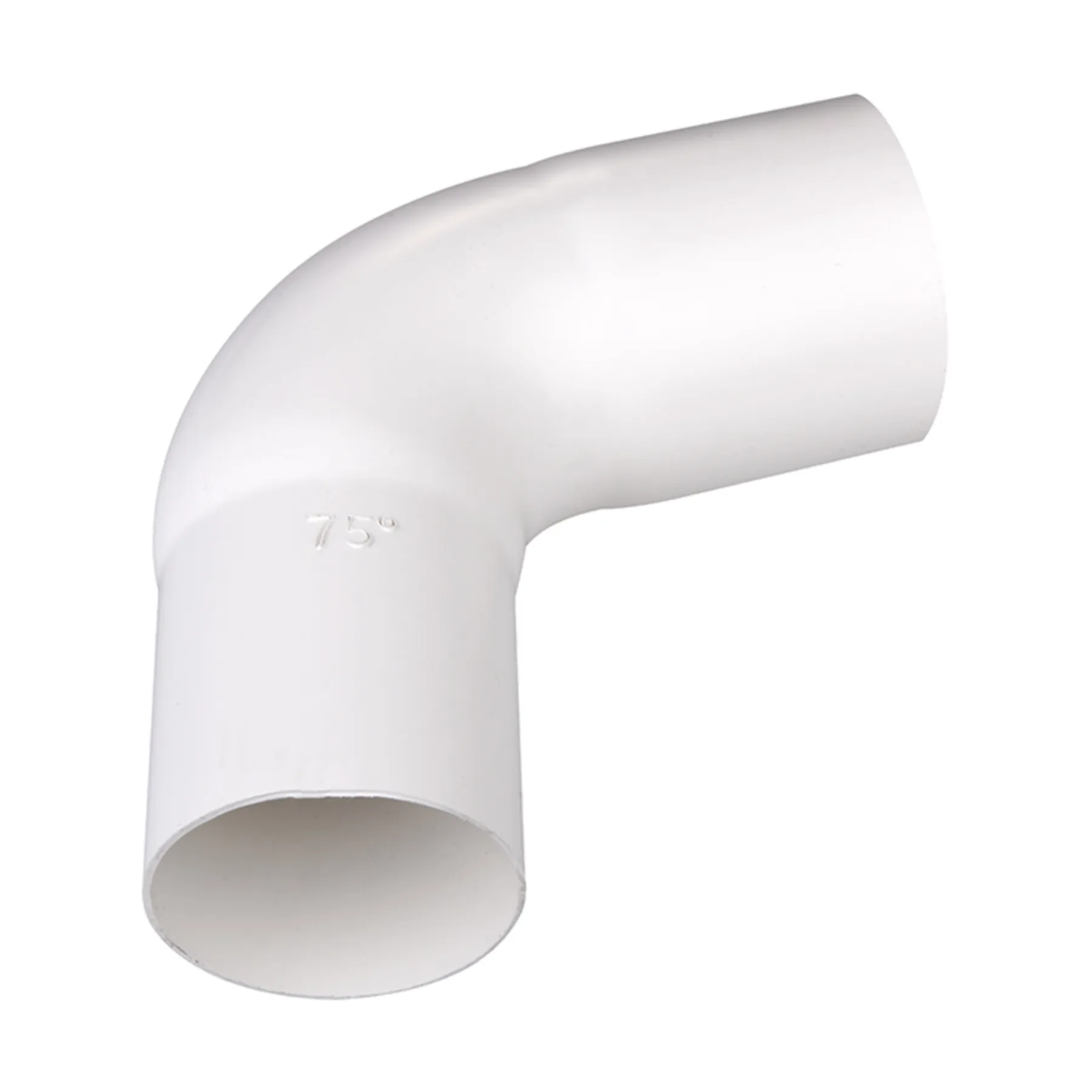 PLAST 75 MM BØJNING HVID>Plastmo Clearance