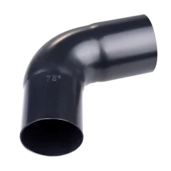 Tagrender ^ Plastmo PLAST 75 MM BØJNING SORT