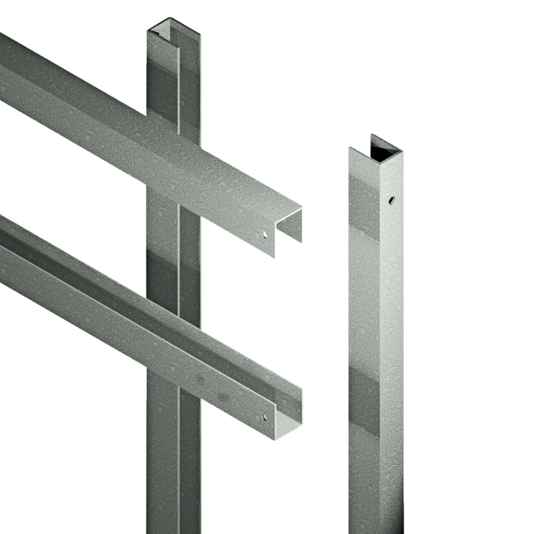 Komposithegn ^ Plus ARTURA STÅLRAMME GALVANISERET LOOK 90 X 135 CM