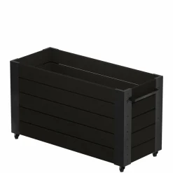 Højbede & Plantekasser ^ Plus BLOMSTERKASSE SORT 70 X 50 X 120 CM