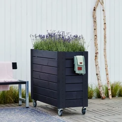 Højbede & Plantekasser ^ Plus BLOMSTERKASSE SORT 95 X 50 X 120 CM