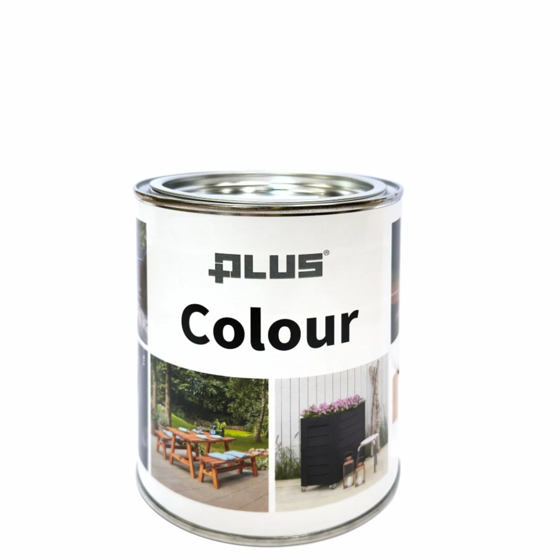 Transparent ^ Plus COLOUR LASUR FARVE TRÆBESKYTTELSE TRANSPARENT HVID 0,75 L