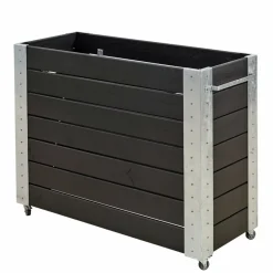 Højbede & Plantekasser ^ Plus CUBIC BLOMSTERKASSE SORT 50 X 90 X 120 CM