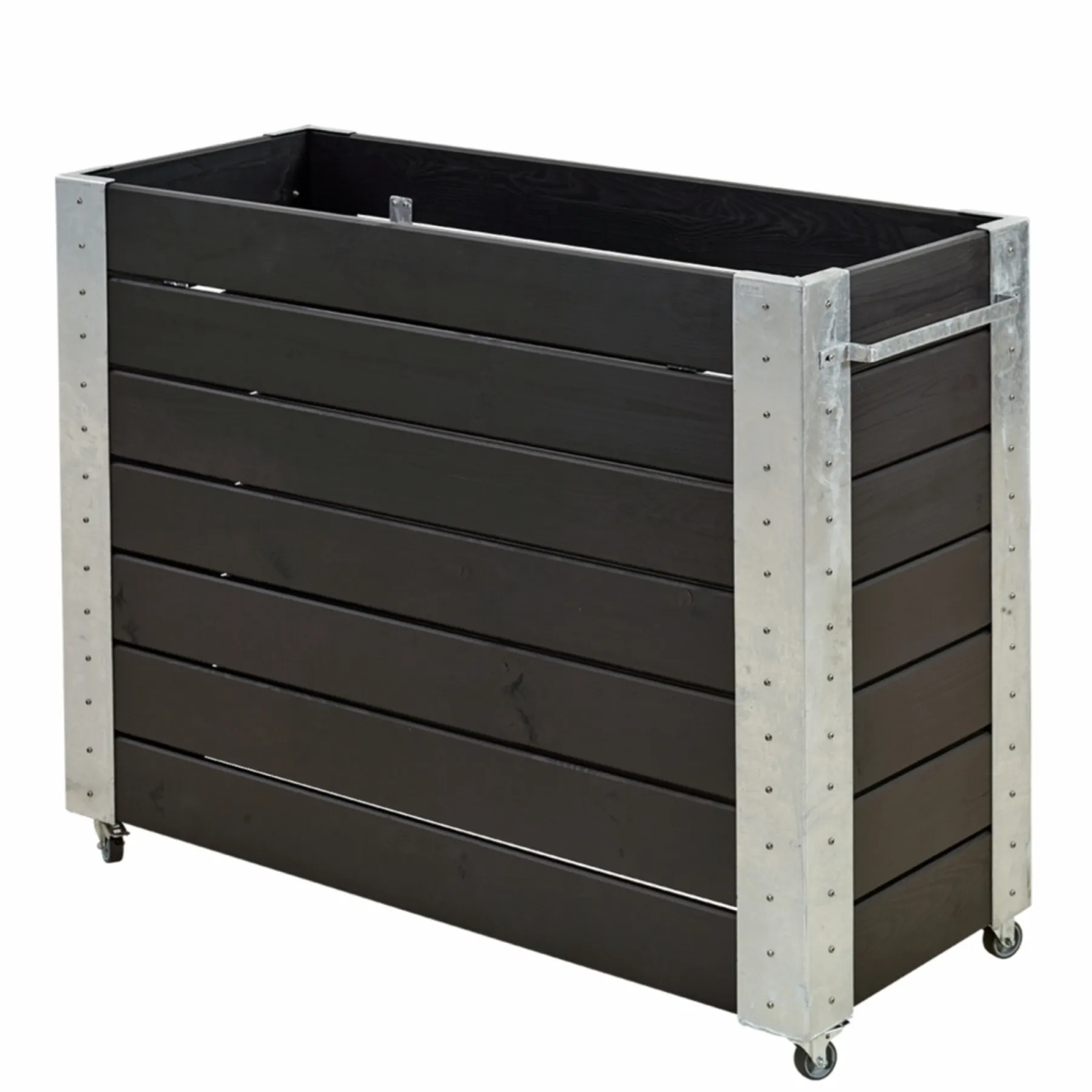 Højbede & Plantekasser ^ Plus CUBIC BLOMSTERKASSE SORT 50 X 90 X 120 CM