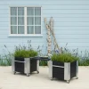 Højbede & Plantekasser ^ Plus CUBIC BLOMSTERKASSE SORT 45 X 46 X 50 CM