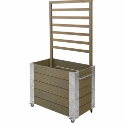 Højbede & Plantekasser ^ Plus CUBIC BLOMSTERRUMDELER GRÅBRUN 155 X 87 X 50 CM