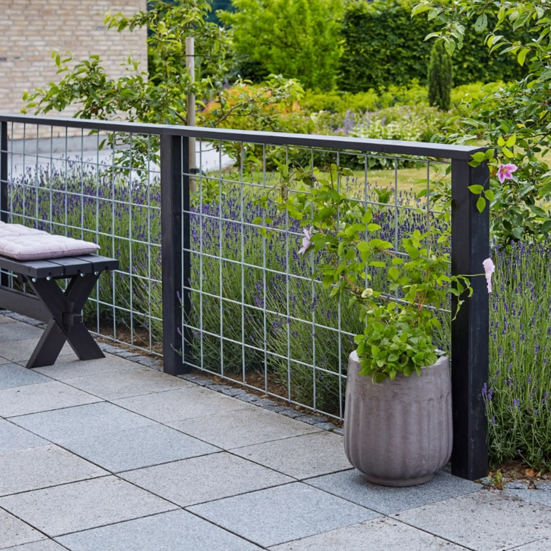 Tilbehør Hegn ^ Plus ESPALIER STÅL GALVANISERET LOOK 80 X 140 CM