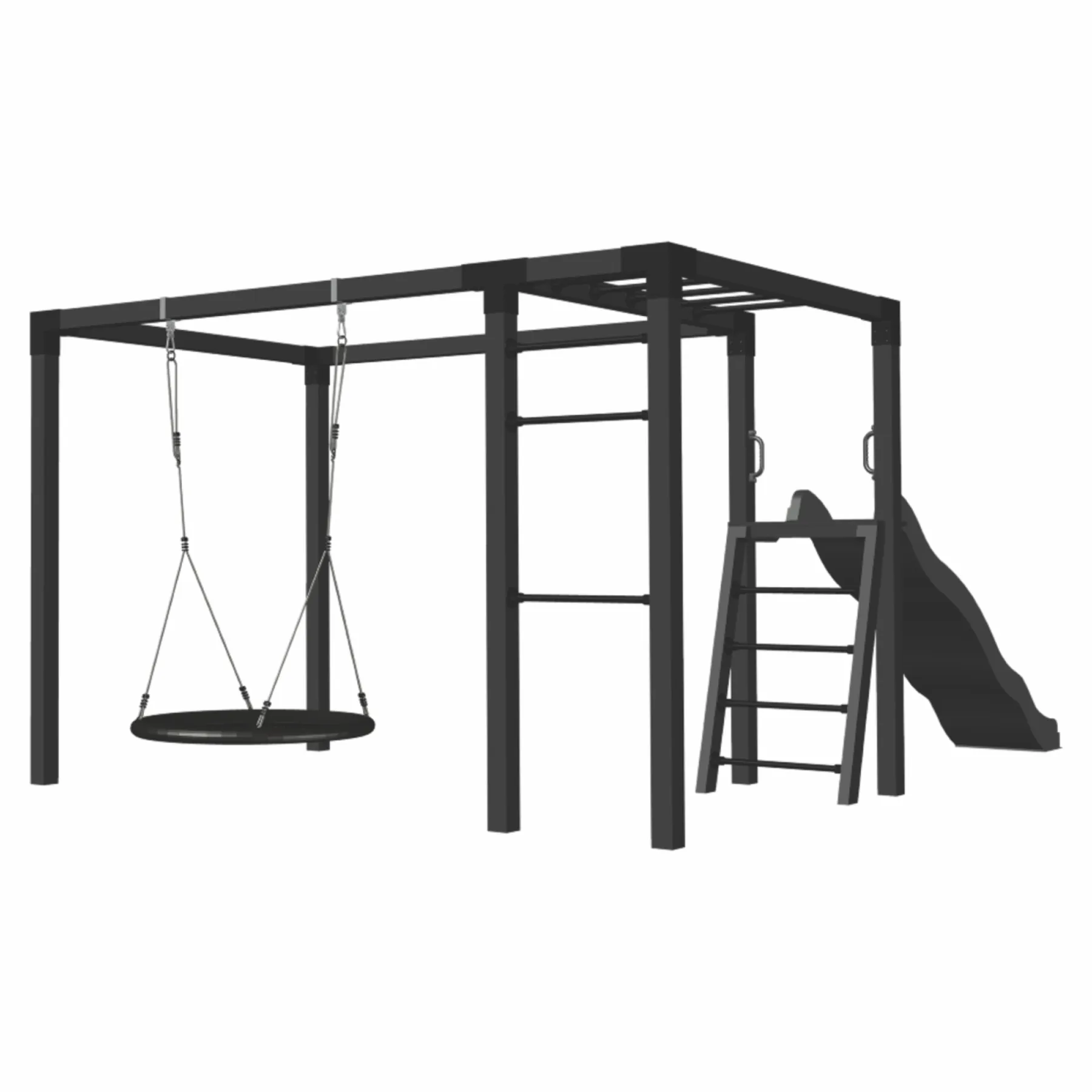 Udendørs Træning ^ Plus GYNGESTATIV 208 X 198 X 340 CM SORT