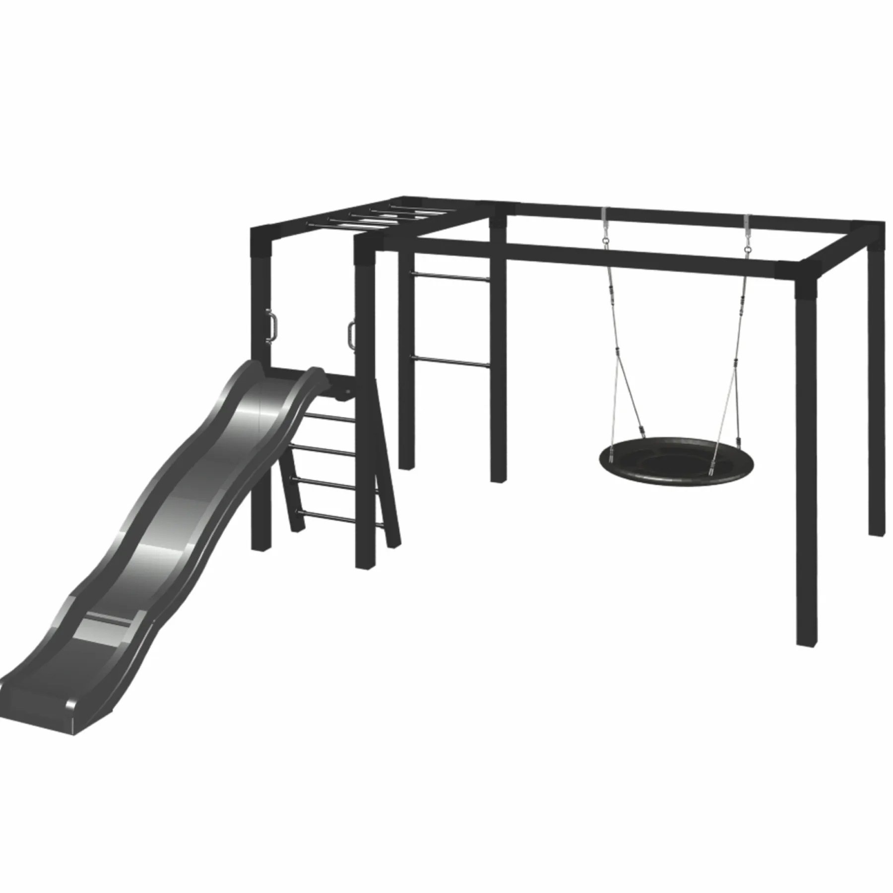 Udendørs Træning ^ Plus GYNGESTATIV 208 X 198 X 340 CM SORT