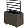 Højbede & Plantekasser ^ Plus MED ESPALIER BLOMSTERKASSE SORT 124 X 48 X 88 CM