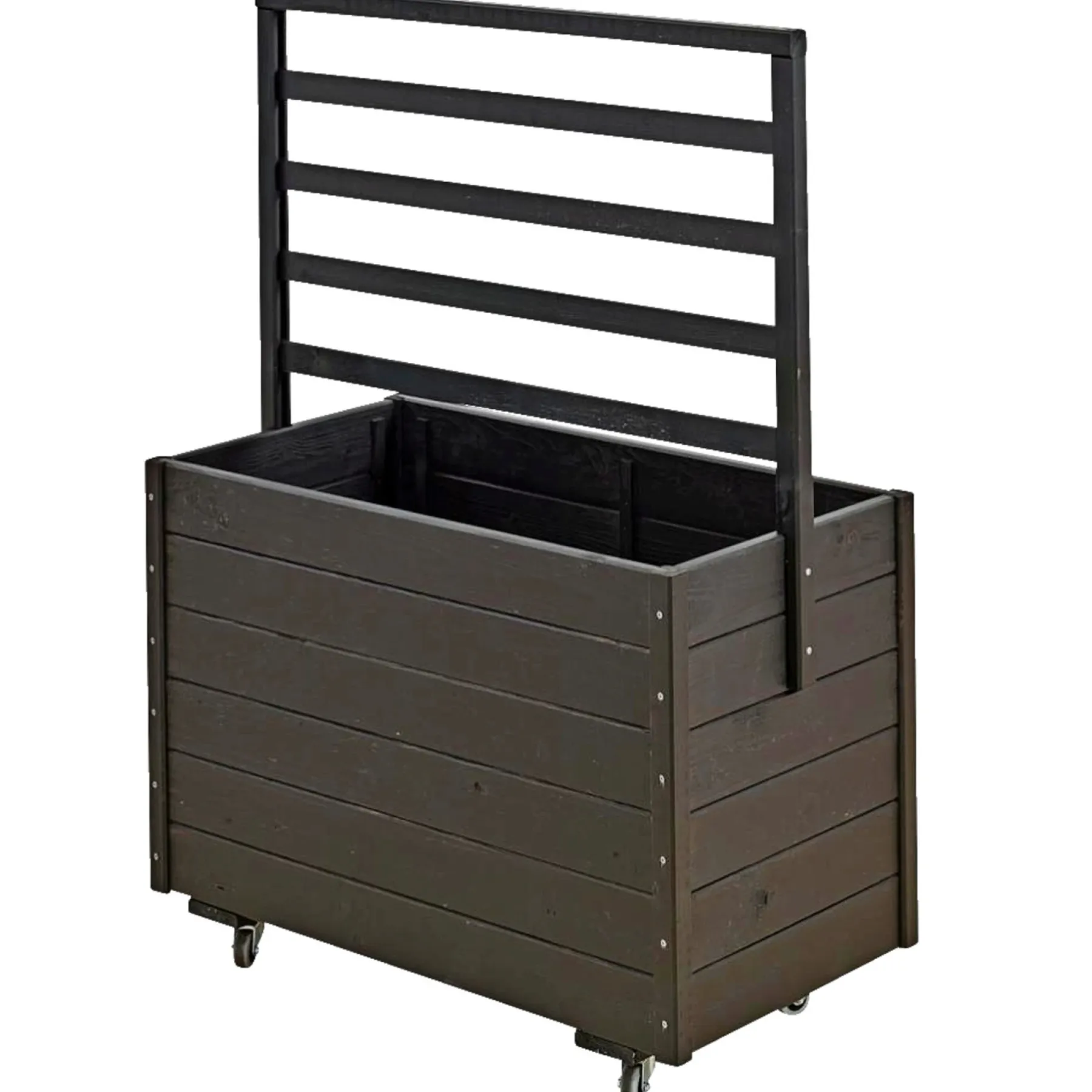 Højbede & Plantekasser ^ Plus MED ESPALIER BLOMSTERKASSE SORT 124 X 48 X 88 CM