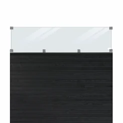 Træhegn ^ Plus PROFILHEGN TRYKIMPRÆGNERET OG GRUNDMALET SORT 174 X 163 CM