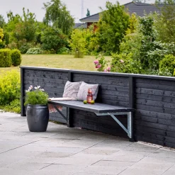 Træhegn ^ Plus PROFILHEGN TRYKIMPRÆGNERET OG GRUNDMALET SORT 174 X 91 CM