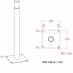Tilbehør Hegn ^ Plus STOLPE