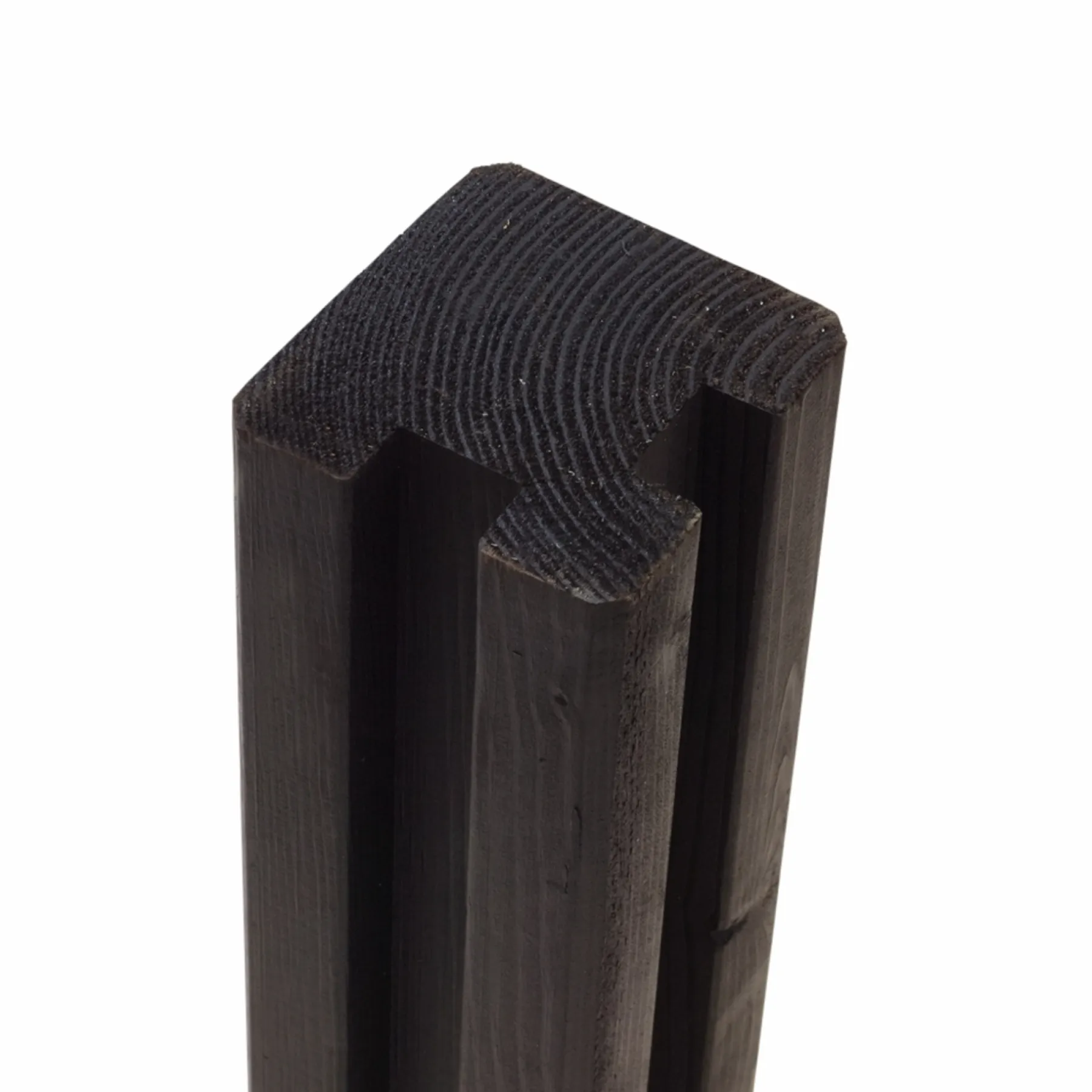 Træhegn ^ Plus STOLPE TRYKIMPRÆGNERET NTR KL. A OG GRUNDMALET SORT 9 X 9 CM