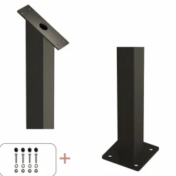 Stolper & Pæle ^ Plus STOLPE VARMGALVANISERET OG PULVERLAKERET SORT 4.50 X 4.50 X 87.10 CM