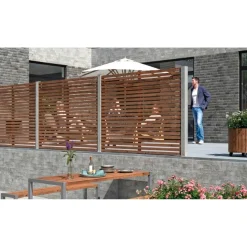 Træhegn ^ Plus TOKYO HEGN THERMOWOOD® GYLDENBRUN 180 X 140 CM