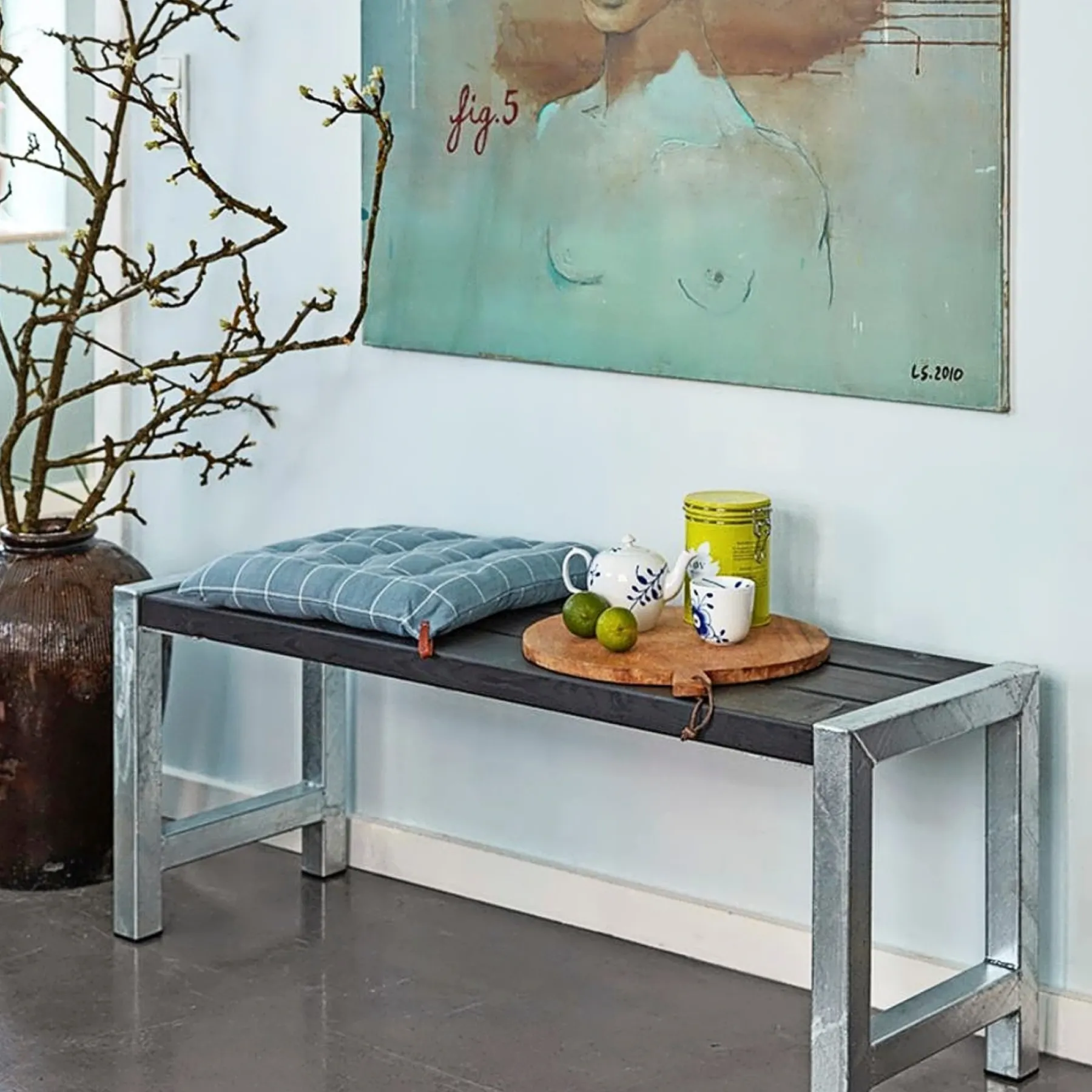 CAFE BÆNK SORT 127 CM>Plus Online