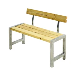 CAFE MED RYGLÆN BÆNK NATUR 127 CM>Plus Outlet