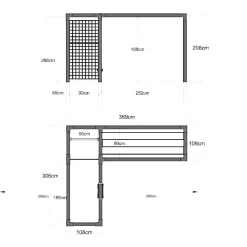 DAYLIFE STÅLESPALIER 3,9 + 2 M2>Plus New